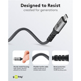 goobay 74213, Cable negro/Gris