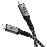 goobay Cable USB4 Gen 3x2, conector USB-C > conector USB-C, 40Gbit/s negro/Gris
