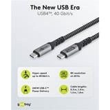 goobay Cable USB4 Gen 3x2, conector USB-C > conector USB-C, 40Gbit/s negro/Gris