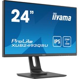 iiyama ProLite XUB2493QSU-B1 pantalla para PC 60,5 cm (23.8") 2560 x 1440 Pixeles Wide Quad HD LED Negro, Monitor LED negro, 60,5 cm (23.8"), 2560 x 1440 Pixeles, Wide Quad HD, LED, 4 ms, Negro