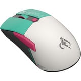 ASUS TUF Gaming Mini Wireless Mouse Hatsune Miku Edition ratón Juego mano derecha RF Wireless + Bluetooth + USB Type-A Óptico 1200 DPI, Ratones para gaming turquesa/blanco, mano derecha, Óptico, RF Wireless + Bluetooth + USB Type-A, 1200 DPI, Verde, Gris, Rosa