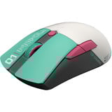 ASUS TUF Gaming Mini Wireless Mouse Hatsune Miku Edition ratón Juego mano derecha RF Wireless + Bluetooth + USB Type-A Óptico 1200 DPI, Ratones para gaming turquesa/blanco, mano derecha, Óptico, RF Wireless + Bluetooth + USB Type-A, 1200 DPI, Verde, Gris, Rosa