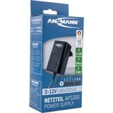 Ansmann APS 300 adaptador e inversor de corriente Interior 3,6 W Negro, Fuente de alimentación negro, Universal, Interior, 100 - 240 V, 50/60 Hz, 3,6 W, 3 - 12 V