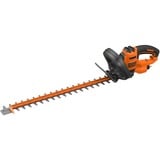 Black+Decker Elektro-Heckenschere (600W, 60 cm Schwertlänge, 25 mm Schnittstärke, Bügel-Zweithandgriff und transparentem Handschutz, für große Hecken) BEHTS501, Cortasetos