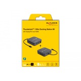 DeLOCK Estación de acoplamiento mini Thunderbolt 3 8K negro