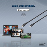 Digitus AK-600110-020-S, Cable negro