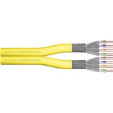 Digitus Cable de instalación de par trenzado S/FTP CAT 7A, AWG 22/1, FRNC-C; LSZH-3 amarillo, AWG 22/1, FRNC-C; LSZH-3, 500 m, Cat7a, S/FTP (S-STP)