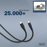 Digitus Cable de silicona USB 2.0 USB-C > Lightning, certificado MFI negro
