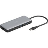 Digitus Estación de acoplamiento USB-C de 8 puertos gris/Negro