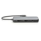 Digitus Estación de acoplamiento USB-C de 8 puertos gris/Negro