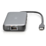 Digitus Estación de acoplamiento USB-C de 8 puertos gris/Negro