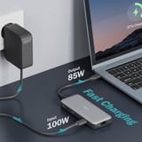 Digitus Estación de acoplamiento USB-C de 8 puertos gris/Negro