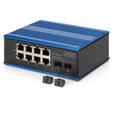 Digitus Switch Gigabit Ethernet PoE industrial 8+2 puertos, Interruptor/Conmutador 