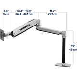 Ergotron LX Monitor Arm Steh-Sitz, Soporte de monitor aluminio