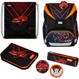 Herlitz 50037728, Cartera de escuela negro/Naranja
