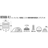 High Peak Tienda cúpula Nevada 4.1, Tienda de campaña verde oscuro/Gris