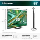 Hisense ULED 55E8S MiniLED, TV QLED negro/Gris oscuro