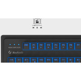 KeySonic KSK-8202ELU-T (UK) teclado Universal USB QWERTY Inglés del Reino Unido Negro negro, Completo (100%), Alámbrico, USB, Interruptor mecánico, QWERTY, Negro