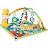 Mattel HJW08 gimnasio para bebé y tapete de juego Tela, Plástico Multicolor Manta de juegos para bebés, Gimnasio de actividades/Alfombra Manta de juegos para bebés, Barra de juguetes, Sonoro, Multicolor, Tela, Plástico
