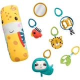 Mattel HJW08 gimnasio para bebé y tapete de juego Tela, Plástico Multicolor Manta de juegos para bebés, Gimnasio de actividades/Alfombra Manta de juegos para bebés, Barra de juguetes, Sonoro, Multicolor, Tela, Plástico