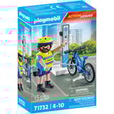 PLAYMOBIL Action Heroes Patrulla policial en bicicleta, Juegos de construcción 