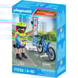 PLAYMOBIL Action Heroes Patrulla policial en bicicleta, Juegos de construcción 