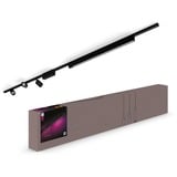 Philips Hue Kit Perifo base de techo recto (3 focos, 1 barra de luz), Lámpara negro, Philips Hue White and Color ambiance Kit Perifo base de techo recto (3 focos, 1 barra de luz), Punto de iluminación inteligente, Bluetooth, Negro, LED integrado, Metal, Sintético, Bombilla(s) no reemplazable(s)