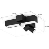 Philips Hue White & Color Ambiance CentrisCross Foco de techo 3 unidades, Luz de LED negro