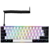 Sharkoon SGK50 S4 teclado USB QWERTZ Alemán Blanco, Teclado para gaming blanco/Negro, 60%, USB, QWERTZ, LED RGB, Blanco