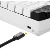 Sharkoon SGK50 S4 teclado USB QWERTZ Alemán Blanco, Teclado para gaming blanco/Negro, 60%, USB, QWERTZ, LED RGB, Blanco
