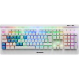 Sharkoon SKILLER SGK3 teclado USB QWERTZ Alemán Blanco, Teclado para gaming blanco, Completo (100%), USB, Interruptor mecánico, QWERTZ, LED RGB, Blanco