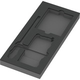 Wera 9850 Inserto de espuma para Kraftform Kompakt y Tool-Check PLUS Set 1, vacío, Depósito negro/Gris