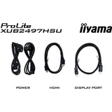 iiyama XUB2497HSU-B2 pantalla para PC 60,5 cm (23.8") 1920 x 1080 Pixeles Full HD LED Negro, Monitor LED negro (mate), 60,5 cm (23.8"), 1920 x 1080 Pixeles, Full HD, LED, 1 ms, Negro