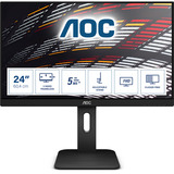 AOC 24P1 reacondicionado, Monitor LED negro
