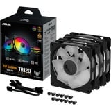 ASUS TUF Gaming TR120 ARGB Reverse Fan - Triple Pack Carcasa del ordenador Ventilador 12 cm Negro negro/Transparente, Ventilador, 12 cm, Negro