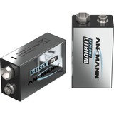 Ansmann 9V E-Block Batería de un solo uso Litio plateado, Batería de un solo uso, Litio, 10,8 V, 1 pieza(s), Plata, 6AM6
