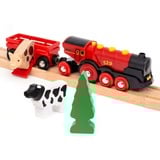 BRIO World Rote Lola Set de tren granja, Ferrocarril 
