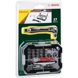 Bosch Juego de puntas para atornillador y carraca, 27 piezas verde