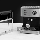 Cecotec Power Espresso 20 Matic Professionale, Cafetera espresso acero fino cepillado/Negro