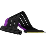 Cooler Master MasterAccessory Riser Cable PCIe 4.0 x16, Cable alargador negro/Lila, PCI-E x16 - PCI x16, Macho/Hembra, Negro, Púrpura, 0,3 m, 155 mm, 243 mm