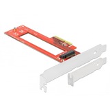 DeLOCK 90401 tarjeta y adaptador de interfaz Interno M.3, Controlador PCIe, M.3, PCI 3.0, Rojo
