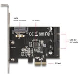 DeLOCK Tarjeta PCI Express x1 a 2 x conectores USB internos de 5 Gbps, Tarjeta de interfaz 