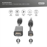 Digitus AK-300330-050-S, Cable negro