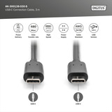 Digitus Cable de conexión USB 2.0 USB-C > USB-C negro