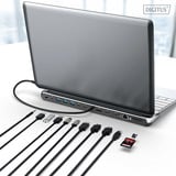Digitus Estación de acoplamiento USB-C de 12 puertos 8K gris/Negro