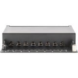 Digitus Panel de conexión Clase E de escritorio, CAT 6, apantallado, Patch Panel negro, CAT 6, apantallado, RJ-45, Cat6, Negro, 285 mm, 55 mm, 778 g