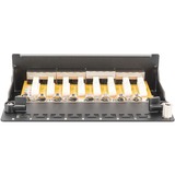 Digitus Panel de conexión Clase E de escritorio, CAT 6, apantallado, Patch Panel negro, CAT 6, apantallado, RJ-45, Cat6, Negro, 285 mm, 55 mm, 778 g