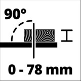 Einhell TE-CC 250 UF 4500 RPM, Sierra circular de mesa rojo, 4500 RPM, 5,3 cm, 7,8 cm, Rojo, Acero inoxidable, 1500 W, 220 - 240 V