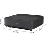 Epson EH-LS300B Videoproyector, Proyector láser negro, 3600 lúmenes ANSI, 3LCD, 1080p (1920x1080), 2500000:1, 16:9, 1549,4 - 3048 mm (61 - 120")