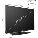 JVC LT-32VH4455 Televisor 81,3 cm (32") HD Negro 250 cd / m², Televisor LED negro, 81,3 cm (32"), 1366 x 768 Pixeles, HD, DVB-C, DVB-S2, DVB-T2, Negro
